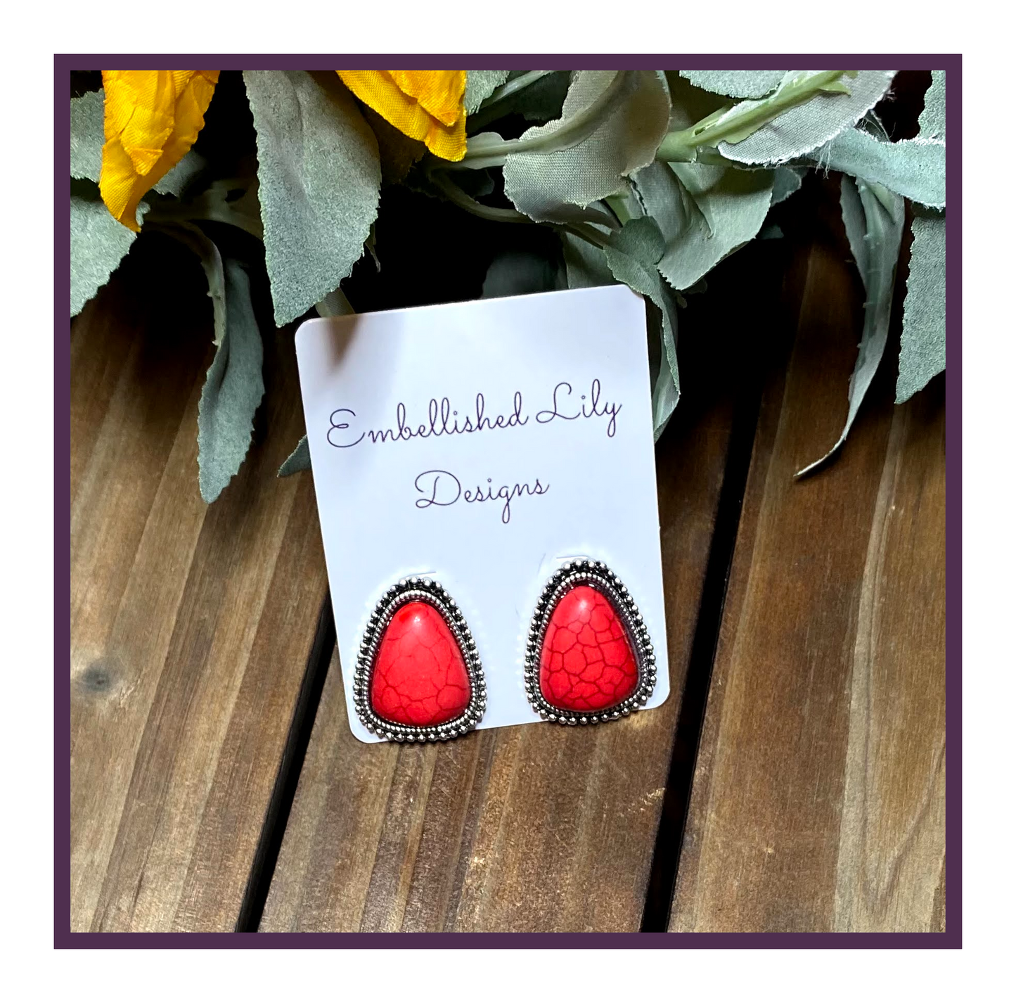 Vintage Stone Earrings