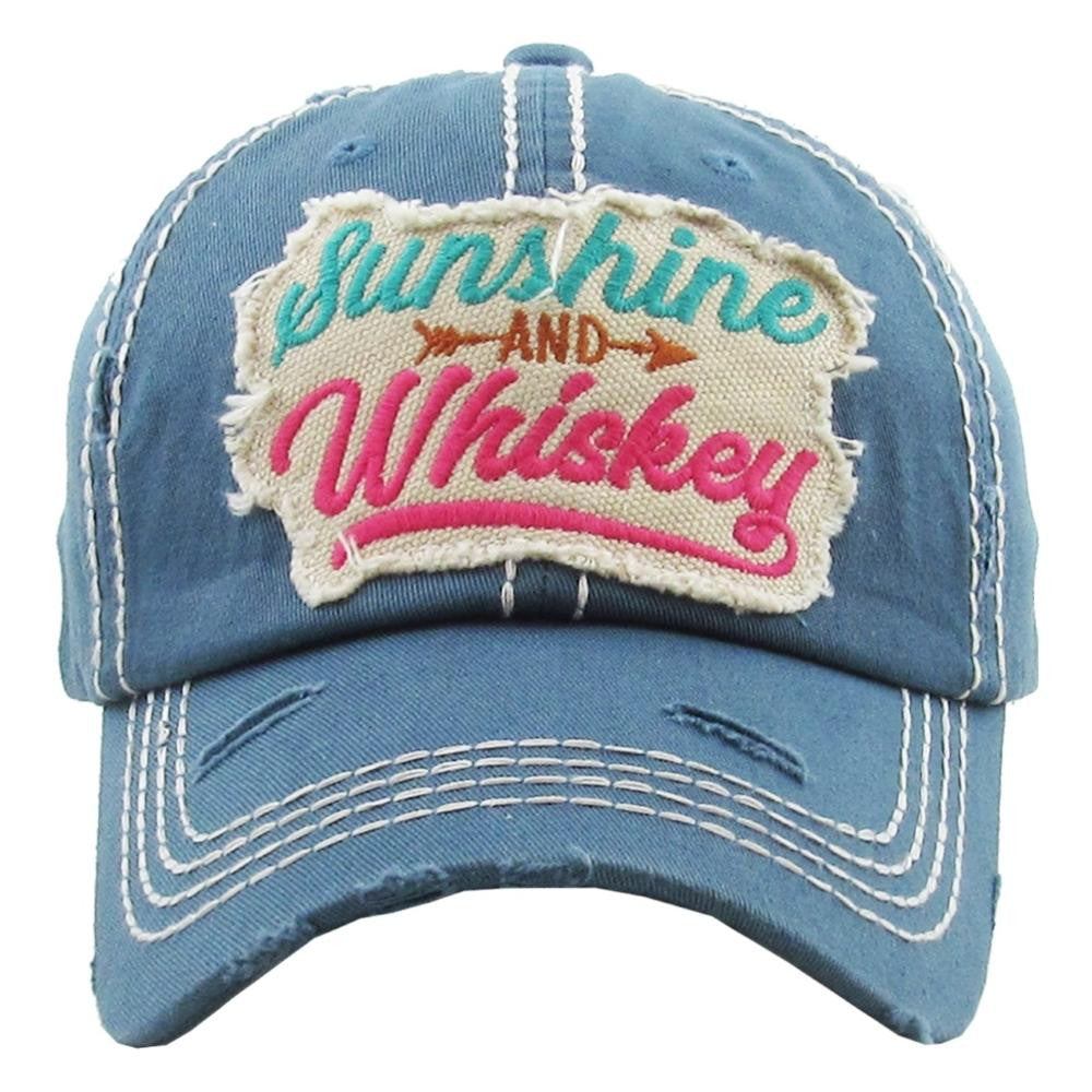 Distressed Sunshine & Whiskey Hat