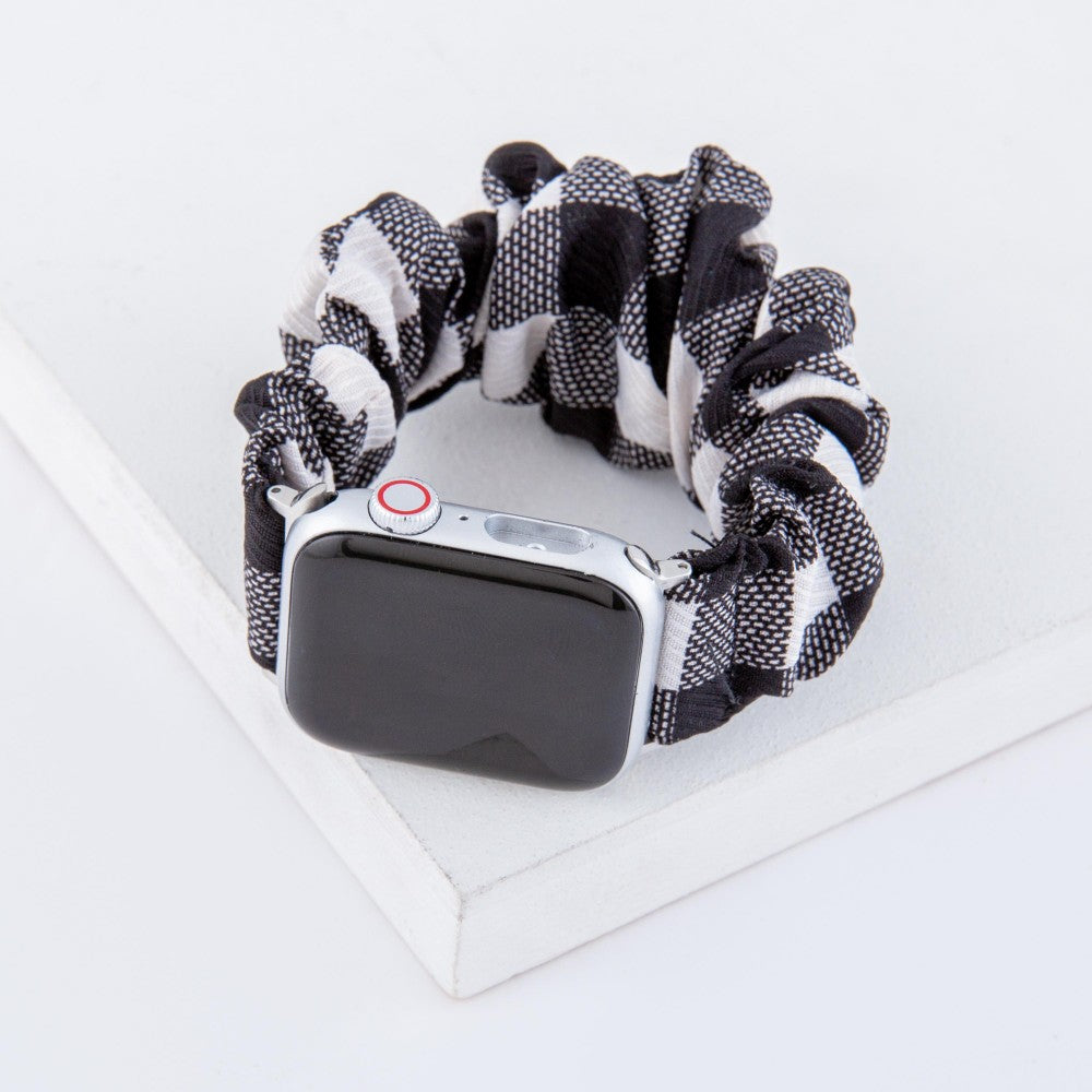 Black and White Plaid Smartwatch Band