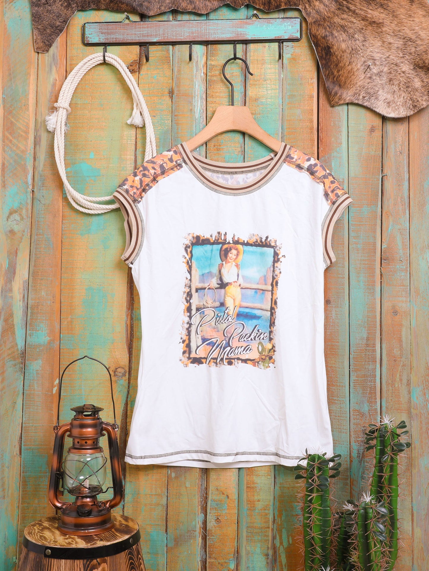 Cowgirl Graphic Short Sleeve Top