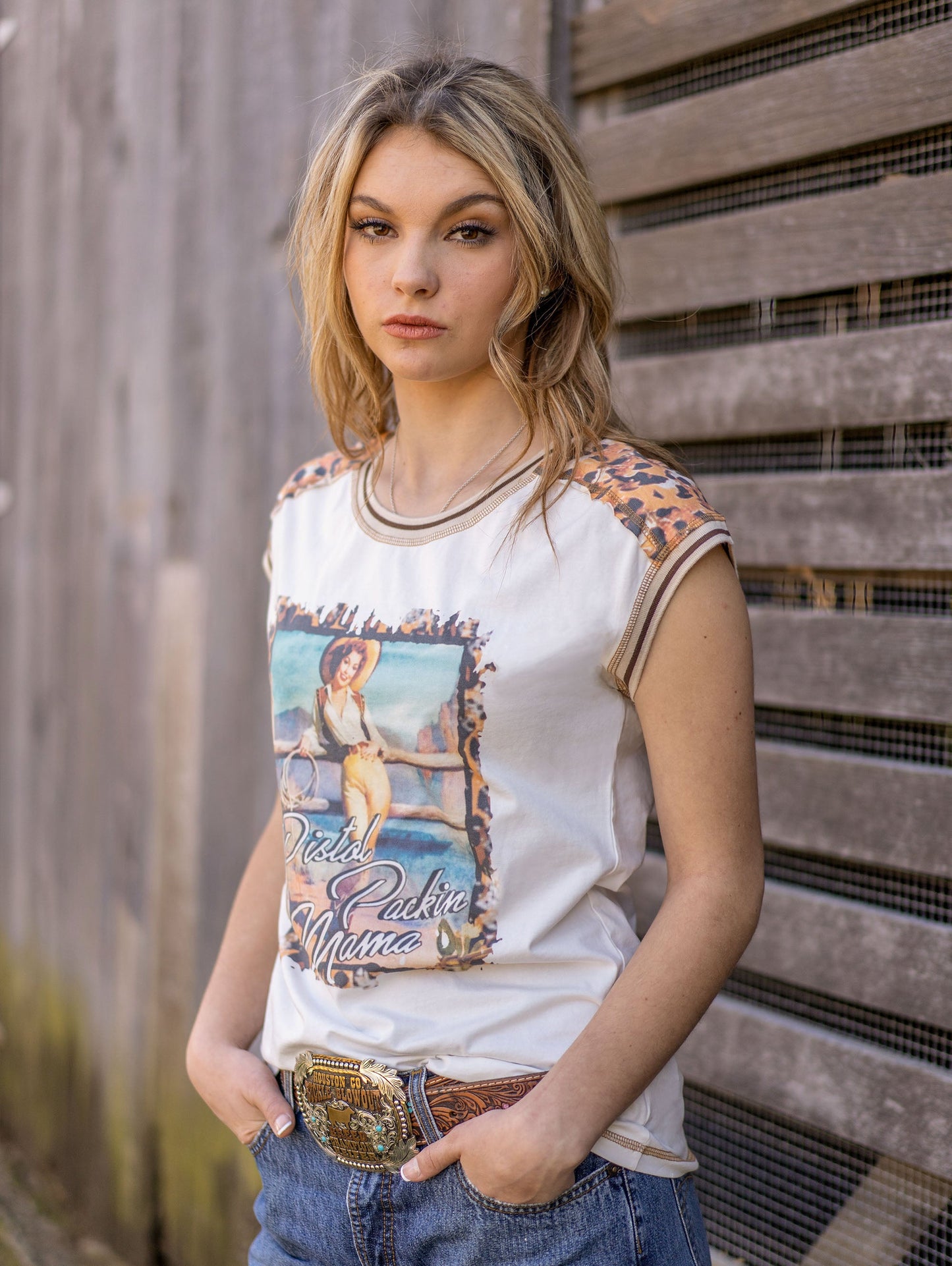 Cowgirl Graphic Short Sleeve Top